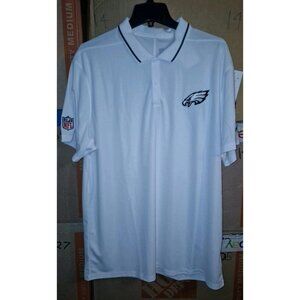 Nike NFL PHILADELPHIA EAGLES Coaches Dri-fit Polo White Men's Size XL NEW